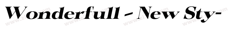 Wonderfull – New Sty字体转换